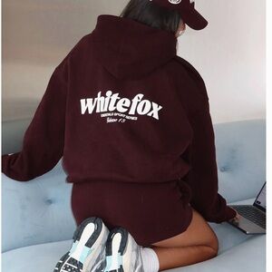 White Fox Boutique Release 15 Kiana Oversized Hoodie In Plum Color Size S/M
